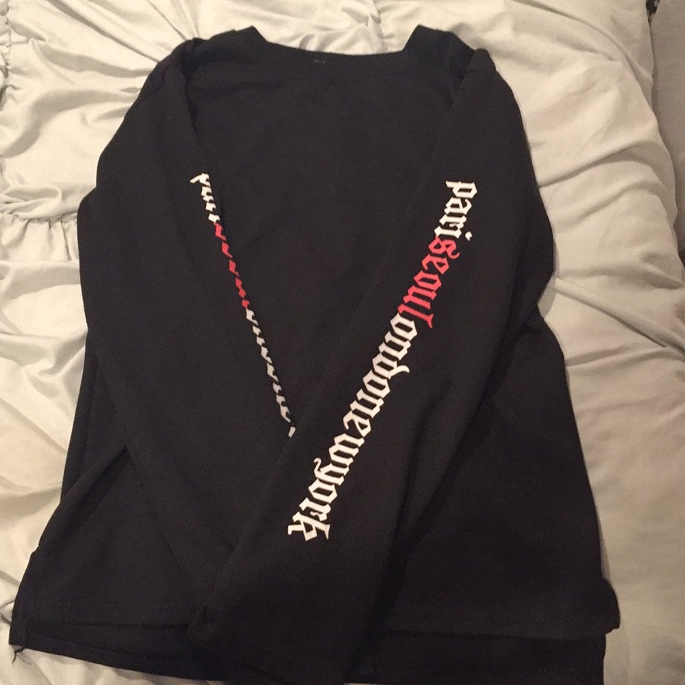 Lettering long sleeve tee